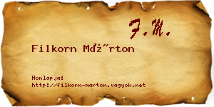 Filkorn Márton névjegykártya